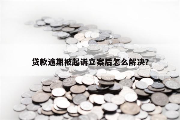 贷款逾期被起诉立案后怎么解决？