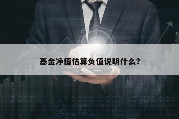 基金净值估算负值说明什么？