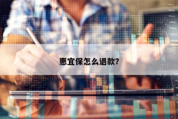 惠宜保怎么退款？