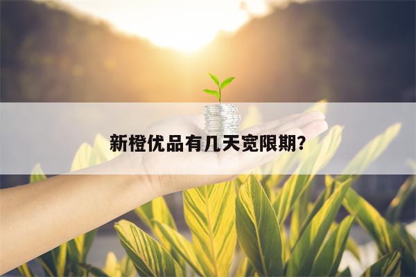 新橙优品有几天宽限期？