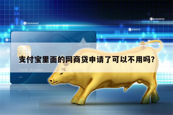 支付宝里面的网商贷申请了可以不用吗？
