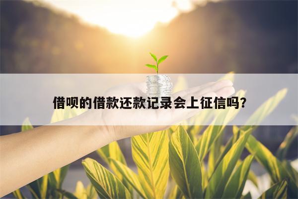 借呗的借款还款记录会上征信吗？