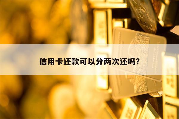 信用卡还款可以分两次还吗？