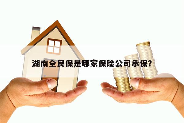 湖南全民保是哪家保险公司承保？